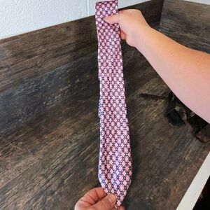 JZ Richard Elegant Pink and Black Patterned Men's Tie